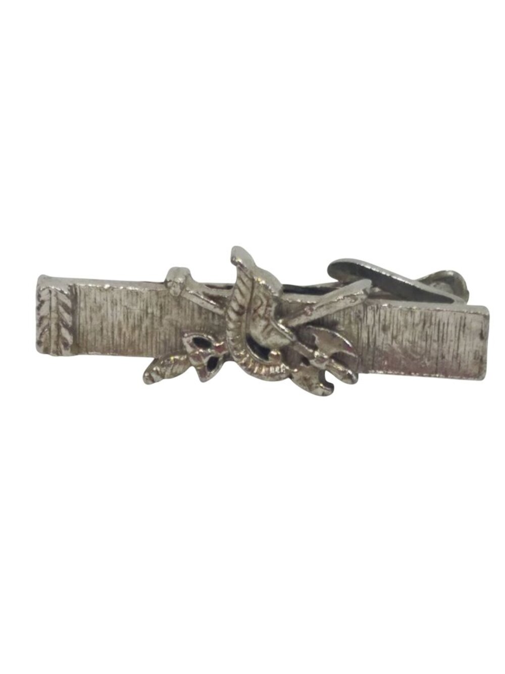 Vintage Tie Clip With Sword Design Shriners Masonic Silver-Toned